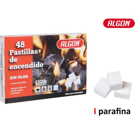 PASTILLA FUEGO PARAFINA SOLOR 48PC ALGON ALGON