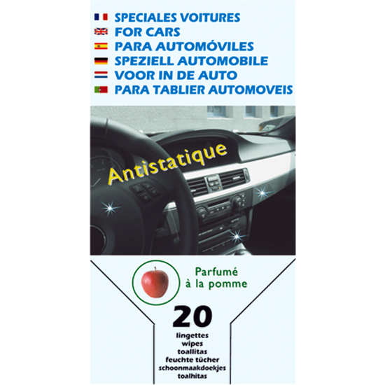 TOALLITAS PARA AUTOMOVILES (INTERIOR) X20 MSV
