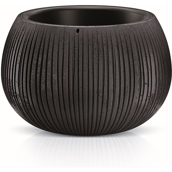 Prosperplast Beton Bowl De Plástico Con Depósito En Color Cemento Negro - 16,1 X 23,8 23,8 Cms